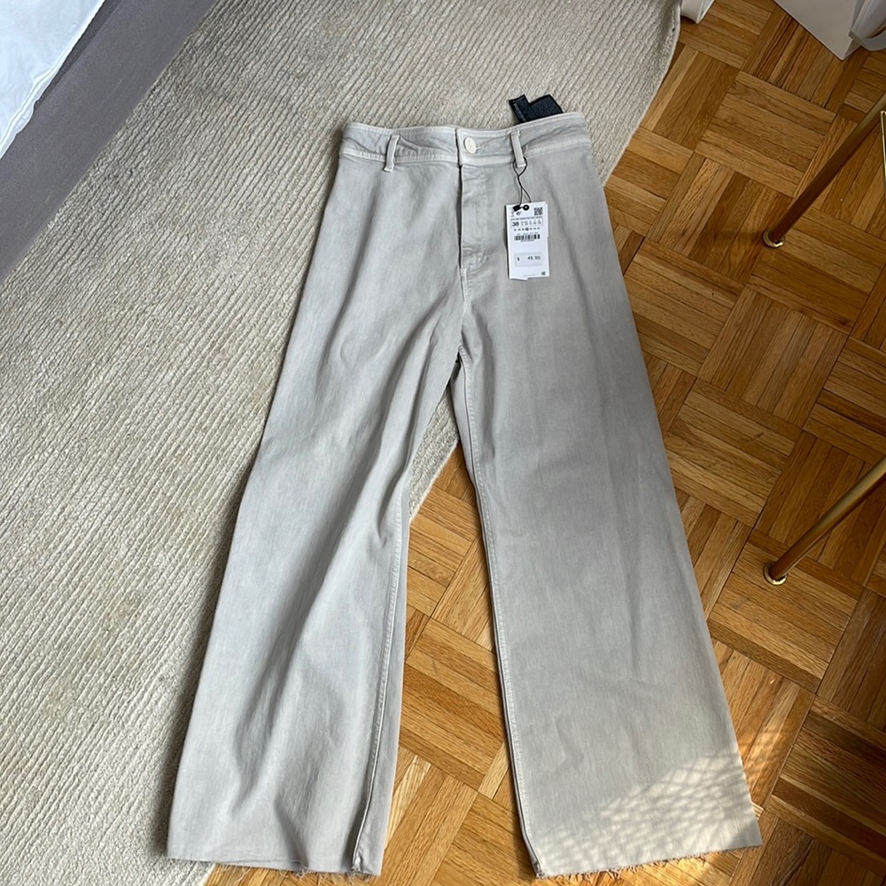 Zara cropped wide leg pants